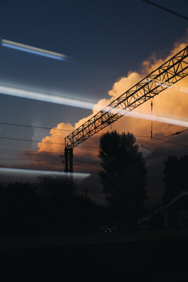 Φωτογραφία με τίτλο "Train sunset" από Valeria Nikitina, Αυθεντικά έργα τέχνης, Ψηφιακή φωτογραφία