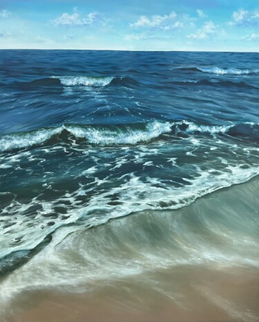 Peinture intitulée "Waves of Patara" par Valeria Ocean, Œuvre d'art originale, Huile