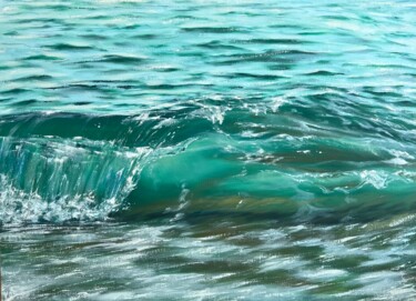 제목이 "Sea symphony"인 미술작품 Valeria Ocean로, 원작, 기름 나무 들것 프레임에 장착됨