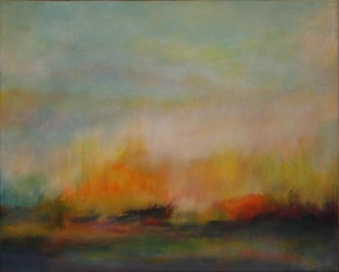 Peinture intitulée "Cargo en feu" par Valériane Gé, Œuvre d'art originale