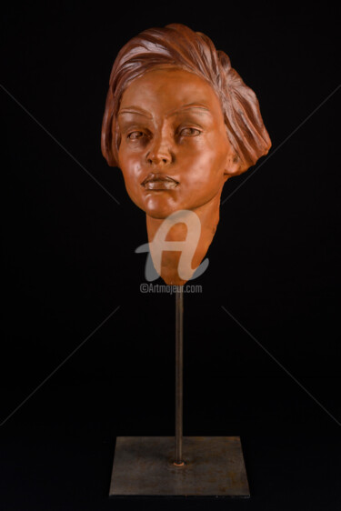 Sculpture titled "Intempor'Elle..." by Valerie Barrault, Original Artwork, Terra cotta