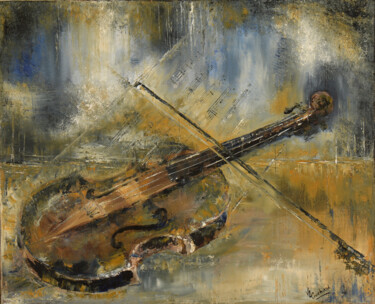 绘画 标题为“Le violon” 由Valérie Crochard, 原创艺术品, 油
