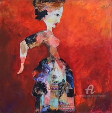 Картина под названием "Femme12" - Valérie Depadova, Подлинное произведение искусства, Акрил