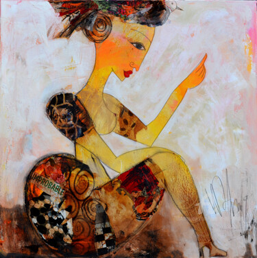 Картина под названием "Improbable" - Valérie Depadova, Подлинное произведение искусства, Акрил
