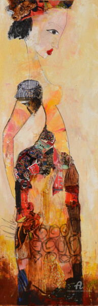 Schilderij getiteld "Femme 20" door Valérie Depadova, Origineel Kunstwerk, Acryl