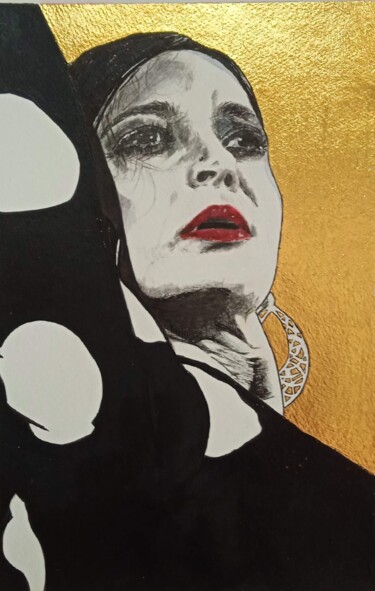 Malerei mit dem Titel "Flamenco" von Valérie Fistarol, Original-Kunstwerk, Acryl