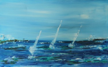 Peinture intitulée "voiles-au-vent.jpg" par Baliste, Œuvre d'art originale, Acrylique