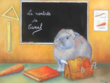 Malerei mit dem Titel "SEPTEMBRE - Canel à…" von Valérie Jouffroy Ricotta, Original-Kunstwerk, Pastell