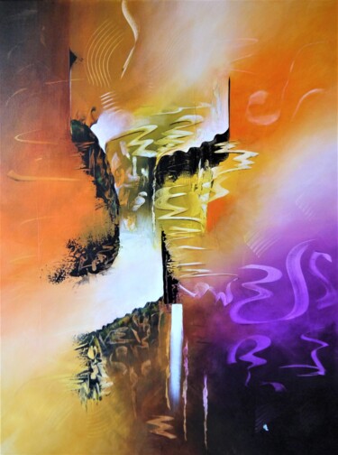 Pintura titulada "Cheval de troie" por Valérie Lamarre, Obra de arte original, Acrílico Montado en Bastidor de camilla de ma…