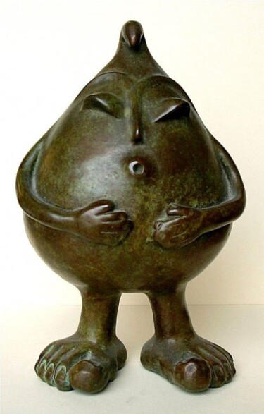 雕塑 标题为“YOGI VERT” 由Valérie Lamarre, 原创艺术品, 金属