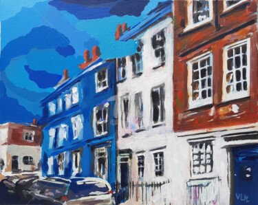 Malerei mit dem Titel "Cloudy London (Lond…" von Valérie Le Meur, Original-Kunstwerk, Acryl Auf Keilrahmen aus Holz montiert