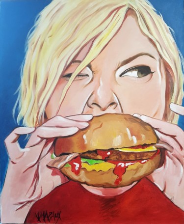 Schilderij getiteld "Big Mac" door Valérie Maraux, Origineel Kunstwerk, Olie