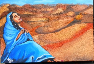 Картина под названием "sensation du désert" - Valérie Perrault, Подлинное произведение искусства, Акрил