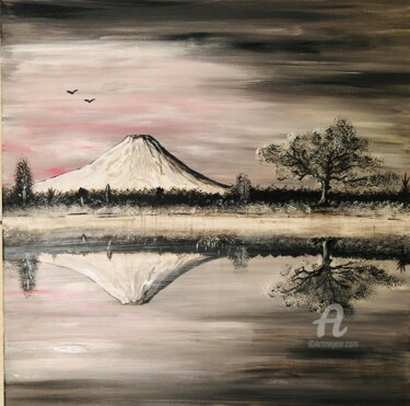 Ζωγραφική με τίτλο "JAPON : Le cerisier…" από Valérie Schuler, Αυθεντικά έργα τέχνης, Ακρυλικό Τοποθετήθηκε στο Ξύλινο φορεί…