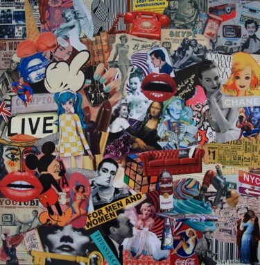 Collages titled "What the f*** !..." by Valérie Weiland (VALpapers), Original Artwork