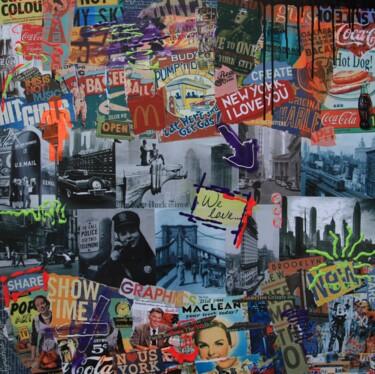 Collages intitulée "New York times" par Valérie Weiland (VALpapers), Œuvre d'art originale