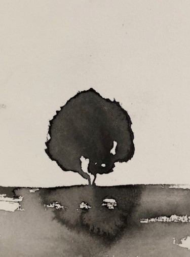 Rysunek zatytułowany „arbre noir” autorstwa Valérie Chrétien, Oryginalna praca, Atrament