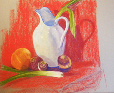 Drawing titled "Sans titre" by Valérie Domenjoz, Original Artwork, Pastel