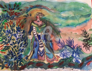 Peinture intitulée "L'éternelle époque." par Valerie Guiot, Œuvre d'art originale, Gouache