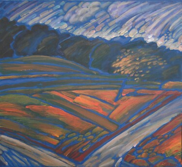 Картина под названием "A gust of wind" - Valerii Oliinyk, Подлинное произведение искусства, Акрил