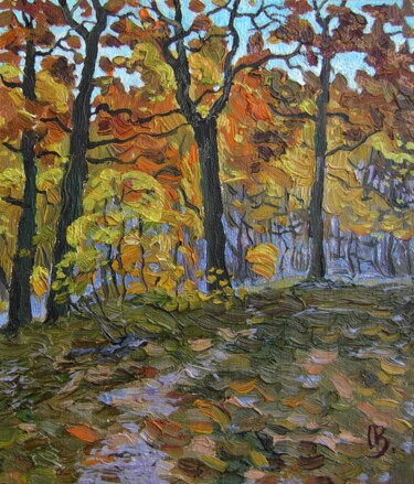 Pintura titulada "Autumn in the Holos…" por Valerii Oliinyk, Obra de arte original, Oleo