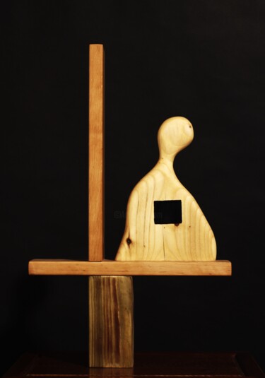 Skulptur mit dem Titel "The window of my so…" von Valeriu Cazacevschi, Original-Kunstwerk, Holz