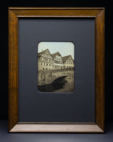 「Brücke am Steinerne…」というタイトルの写真撮影 Valerius Gengによって, オリジナルのアートワーク, アナログ写真 段ボールにマウント