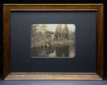「Ellwangen - Fluss J…」というタイトルの写真撮影 Valerius Gengによって, オリジナルのアートワーク, アナログ写真 段ボールにマウント