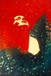 Peinture intitulée "Bleu blanc rouge" par Vall, Œuvre d'art originale, Acrylique