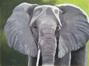 Dibujo titulada "Éléphant d'Afrique" por Vame, Obra de arte original, Otro