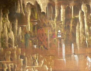 Peinture intitulée "à Gustave Moreau" par Michel Van Den Bogaerde, Œuvre d'art originale, Huile