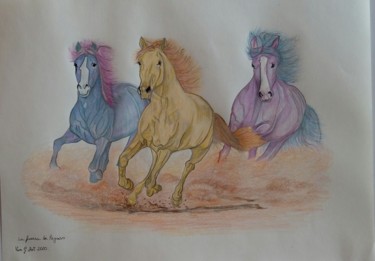 Drawing titled "La Fuerza de Pegaso" by Vanessa Garcia Artunedo, Original Artwork, Pencil