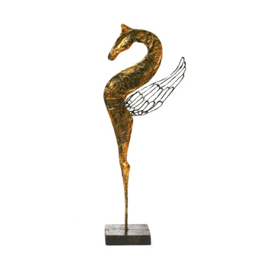 Escultura intitulada "Pégase, torse de ch…" por Vanessa Renoux, Obras de arte originais, Papel