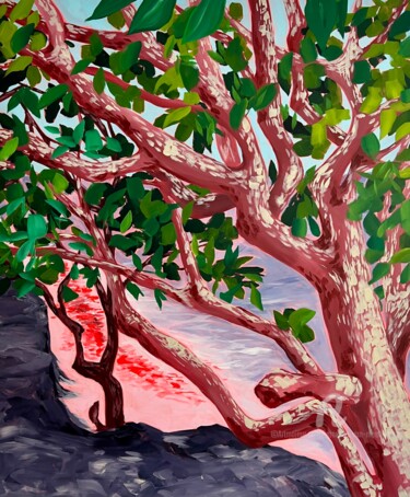 Pintura titulada "The tree" por Vanessa Van Meerhaeghe, Obra de arte original, Acrílico