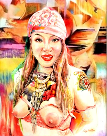 Цифровое искусство под названием "Digital Painting 04" - Vanessa Chyi, Подлинное произведение искусства, Цифровая живопись