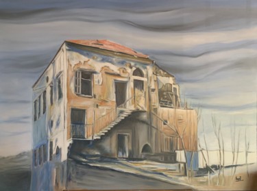 Painting titled "House in Beirut." by Vani Ghougassian, Original Artwork, Oil