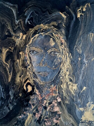 Malerei mit dem Titel "Woman" von Vanja Zanze, Original-Kunstwerk, Acryl