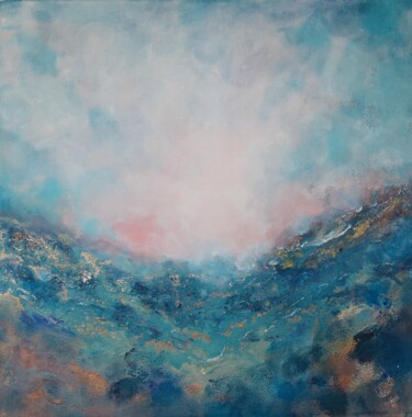 Картина под названием "Sky and sea" - Vanja Zanze, Подлинное произведение искусства, Акрил