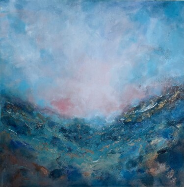 Painting titled "Sky and sea" by Vanja Zanze, Original Artwork, Acrylic