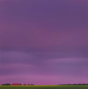 Ζωγραφική με τίτλο "Dawn (November)" από Nelly Van Nieuwenhuijzen, Αυθεντικά έργα τέχνης, Ακρυλικό Τοποθετήθηκε στο Ξύλινο φ…