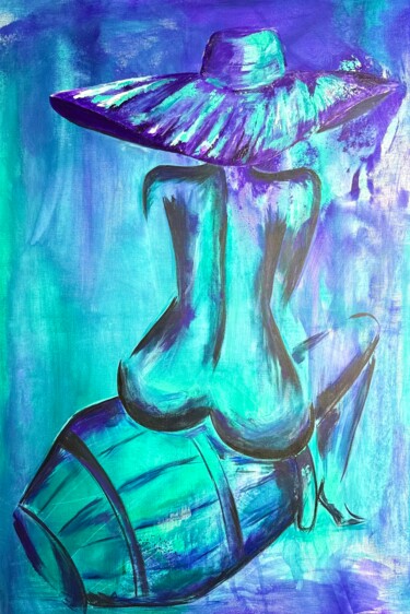 Картина под названием "KA." - Vanoo’Ow, Подлинное произведение искусства, Акрил Установлен на Деревянная рама для носилок