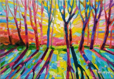 제목이 "Light penetrates"인 미술작품 Vanya Georgieva로, 원작, 기름 나무 들것 프레임에 장착됨