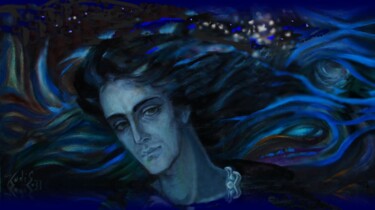 Arte digital titulada "Эльфийская ночь" por Varu Kadis, Obra de arte original, Pintura Digital