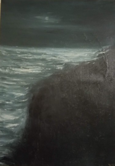 绘画 标题为“Sea landscape” 由Vasia Perrou, 原创艺术品, 油