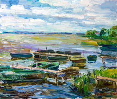 Картина под названием "озеро Неро" - Василий Шиханов, Подлинное произведение искусства, Масло Установлен на artwork_cat.