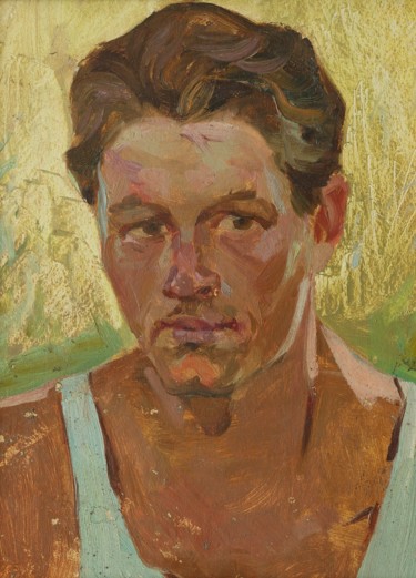 「Male portrait」というタイトルの絵画 Vasiliy Striginによって, オリジナルのアートワーク, オイル