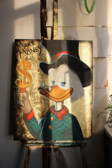 Painting titled "scrooge с" by Vasily Kizinek, Original Artwork, Acrylic