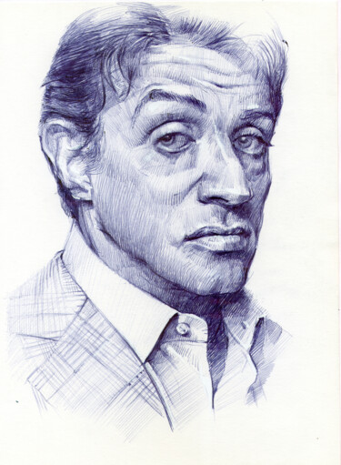 Drawing titled "Sylvester Gardenzio…" by Vasyl Kovach, Original Artwork, Ballpoint pen