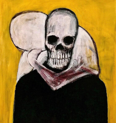 Картина под названием "Love is dead" - Vaxo Lang, Подлинное произведение искусства, Акрил