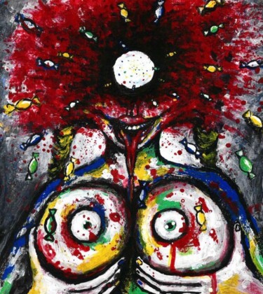 Malerei mit dem Titel "Candy" von Vaxo Lang, Original-Kunstwerk, Acryl